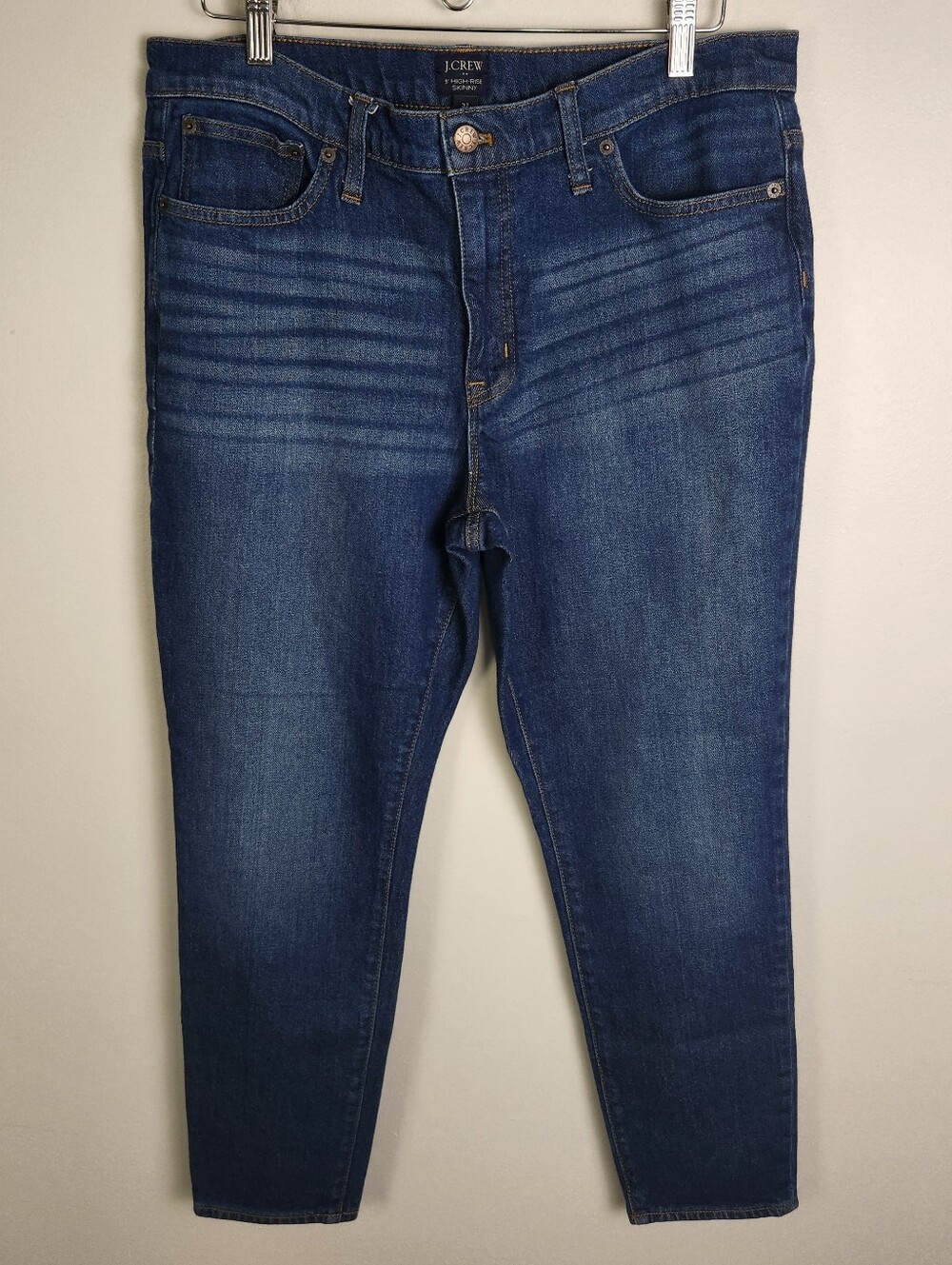 LN J Crew Women's 9" High Rise Skinny Jeans All-Day Stretch Blue Size 32 #737